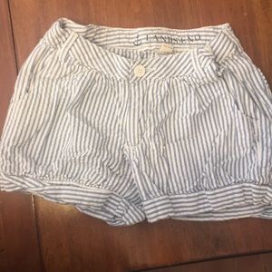 lands end girls striped shorts size 7